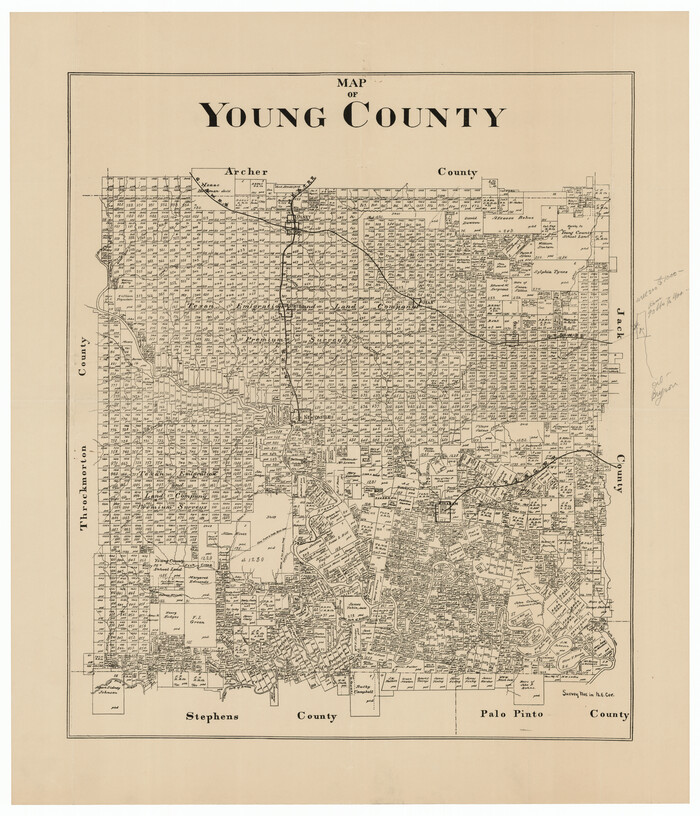 92108, Map of Young County, Twichell Survey Records