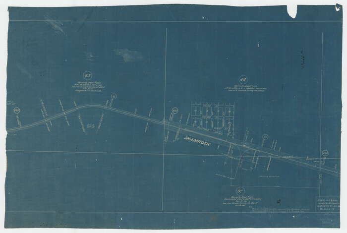 92115, State of Texas, Wheeler County, Surveys 37-44-46, Block 17, Twichell Survey Records