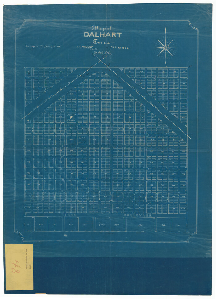 92146, Map of Dalhart, Twichell Survey Records