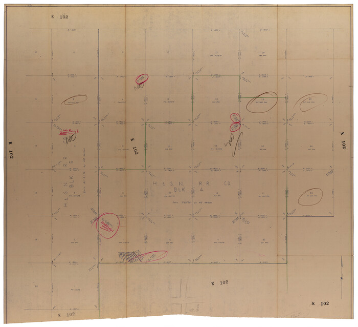 92160, [H. & G.N. RR. Co. Block 4 and vicinity], Twichell Survey Records