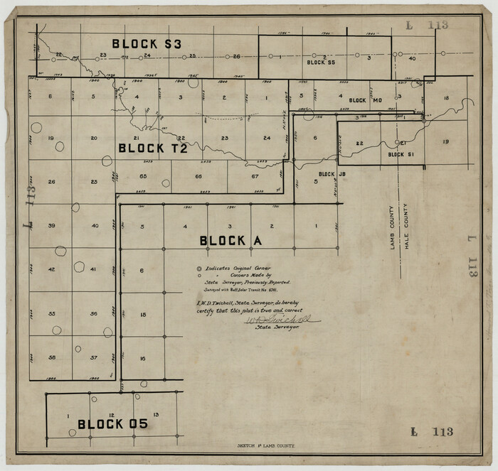 92177, [Blocks S3, T2, A, O5, and vicinity], Twichell Survey Records