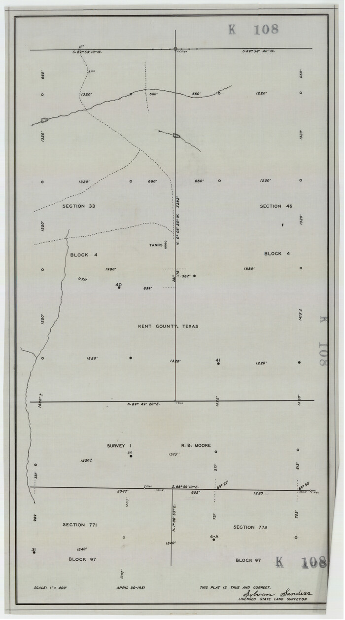 92192, [Kent County Block 4, Sections 33 and 46, Block 97, Sections 771 and 772], Twichell Survey Records