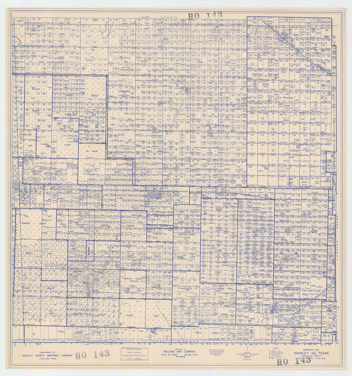 92208, Ownership Map Hockley County, Texas, Twichell Survey Records