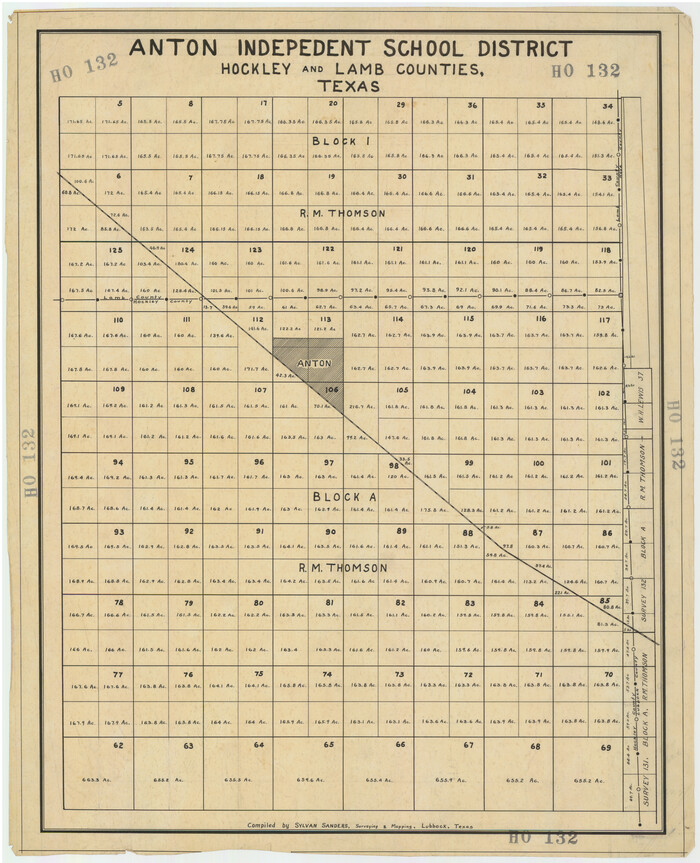 92215, Anton Independent School District Hockley and Lamb Counties, Texas, Twichell Survey Records