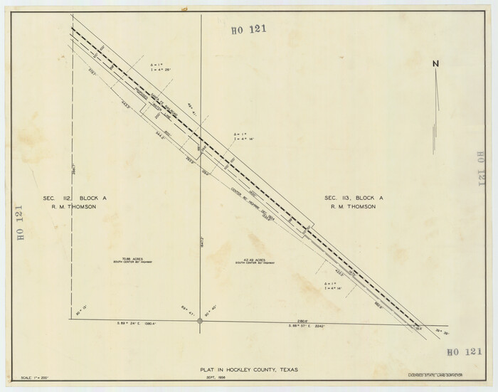 92221, Plat in Hockley County, Texas, Twichell Survey Records