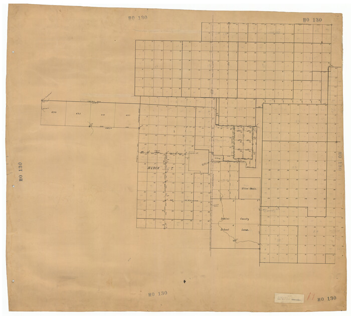 92250, [Block T, Sabine County School Land, and vicinity], Twichell Survey Records