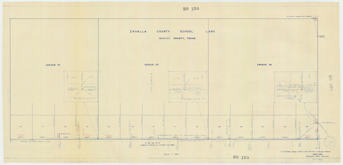 92254, Zavalla County School Land Hockley County, Texas, Twichell Survey Records
