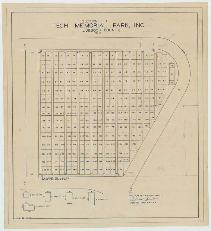 92270, Section L Tech Memorial Park, Inc., Twichell Survey Records