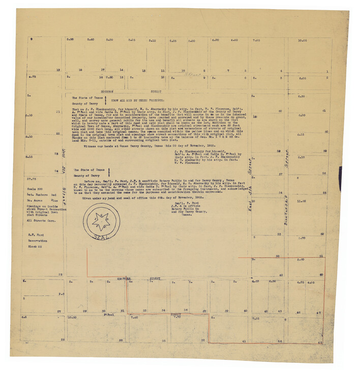 92286, Willie Winn Tract, Twichell Survey Records