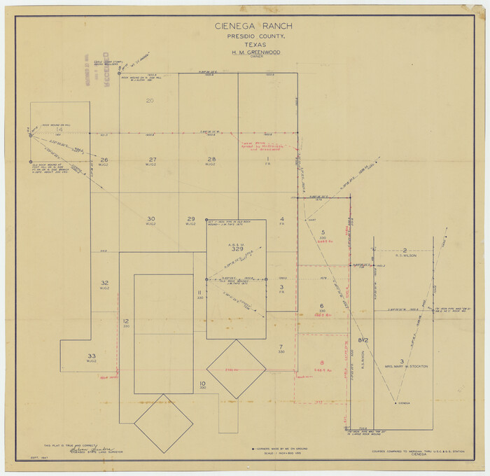 92287, Cienega Ranch, Twichell Survey Records