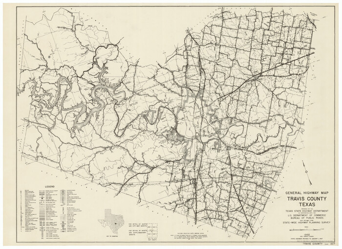 92288, General Highway Map Travis County, Twichell Survey Records