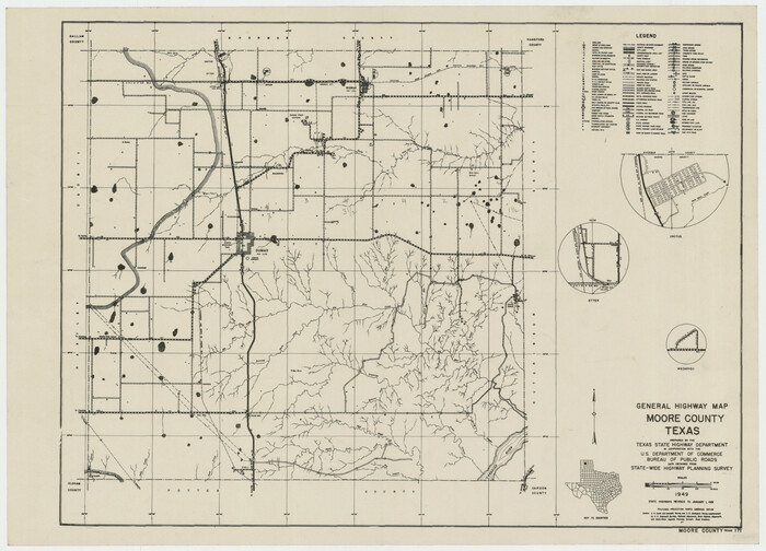 92289, General Highway Map Moore County, Twichell Survey Records
