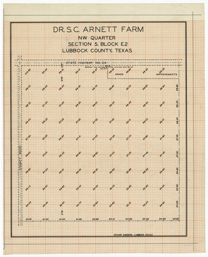 92296, Dr. S. C. Arnett Farm Part Section 5, Block E2, Twichell Survey Records