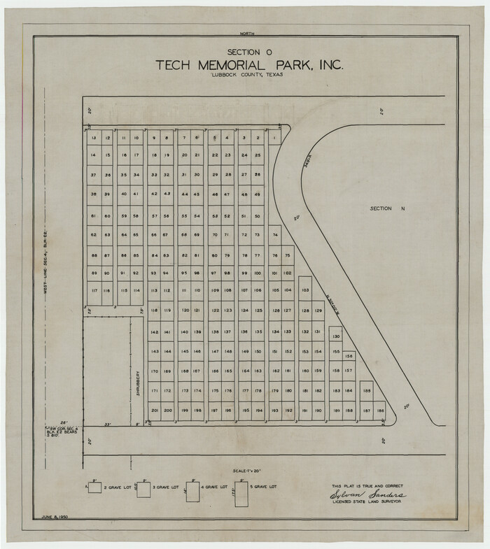 92299, Section O Tech Memorial Park, Inc., Twichell Survey Records