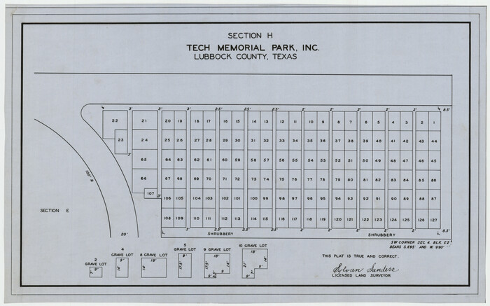 92302, Section H Tech Memorial Park, Inc., Twichell Survey Records