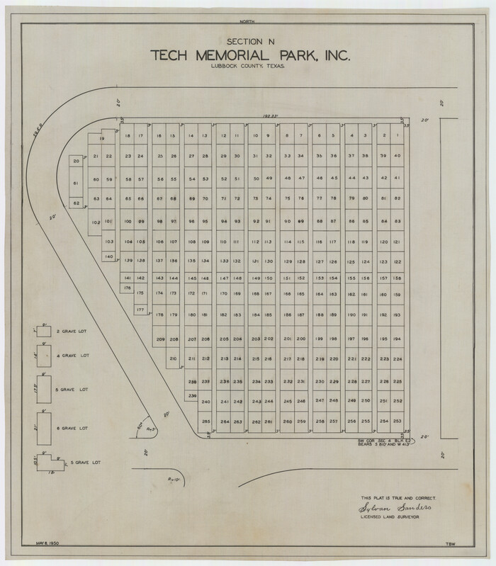 92307, Section N Tech Memorial Park, Inc., Twichell Survey Records