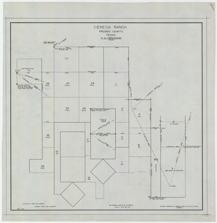 92323, Cienega Ranch, Twichell Survey Records
