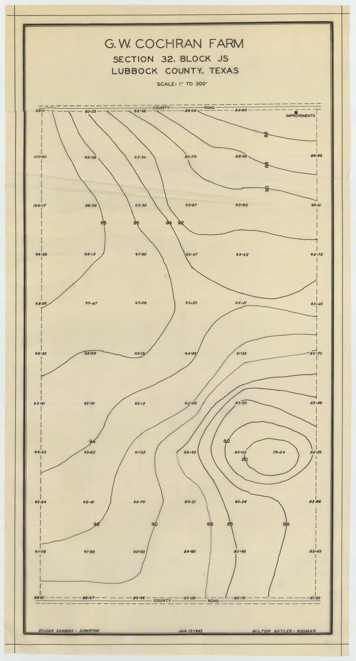 92328, G. W. Cochran Farm Section 32, Block JS, Twichell Survey Records