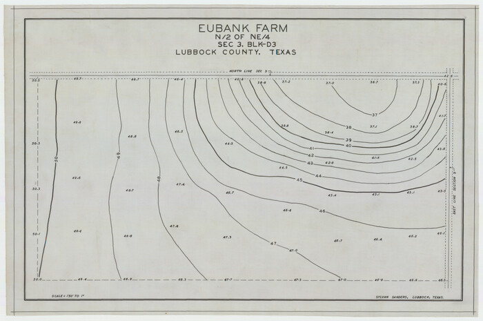92336, Eubank Farm N/2 of NE/4 Section 3, Block D3, Twichell Survey Records
