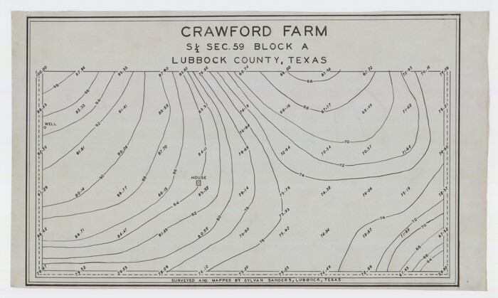 92337, Crawford Farm S 1/2 Section 59, Block A, Twichell Survey Records