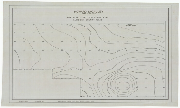 92342, Howard McCauley Irrigated Farm North Half Section 2, Block D4, Twichell Survey Records