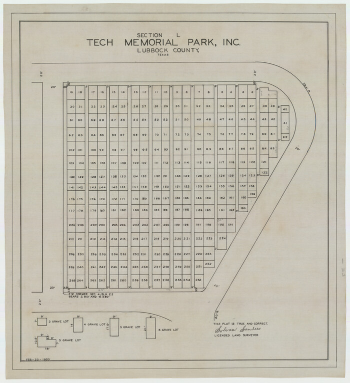 92350, Section L Tech Memorial Park, Inc., Twichell Survey Records