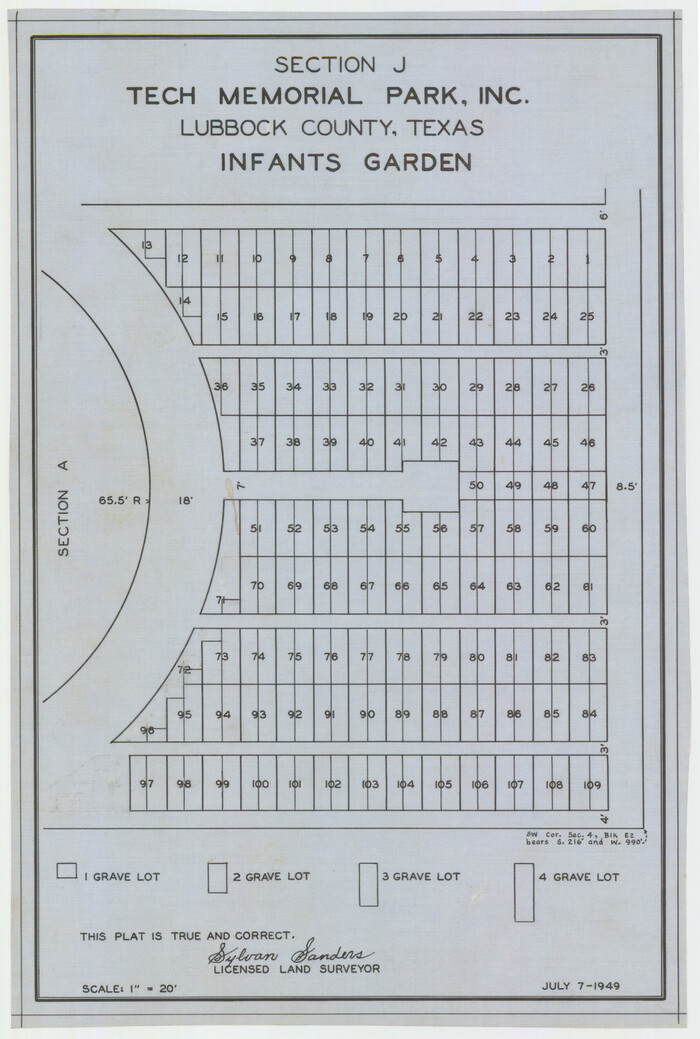 92352, Section J Tech Memorial Park, Inc. Infants Garden, Twichell Survey Records