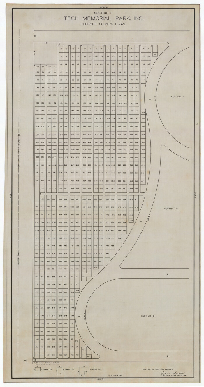 92358, Section F Tech Memorial Park, Inc., Twichell Survey Records
