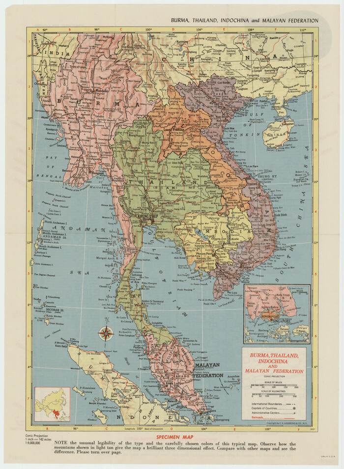 92375, Burma, Thailand, Indochina and Malayan Federation, Twichell Survey Records