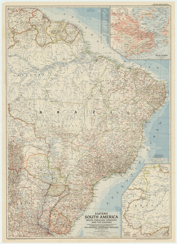 92389, Eastern South America Brazil, Paraguay, Uruguay, and the Guianas, Twichell Survey Records