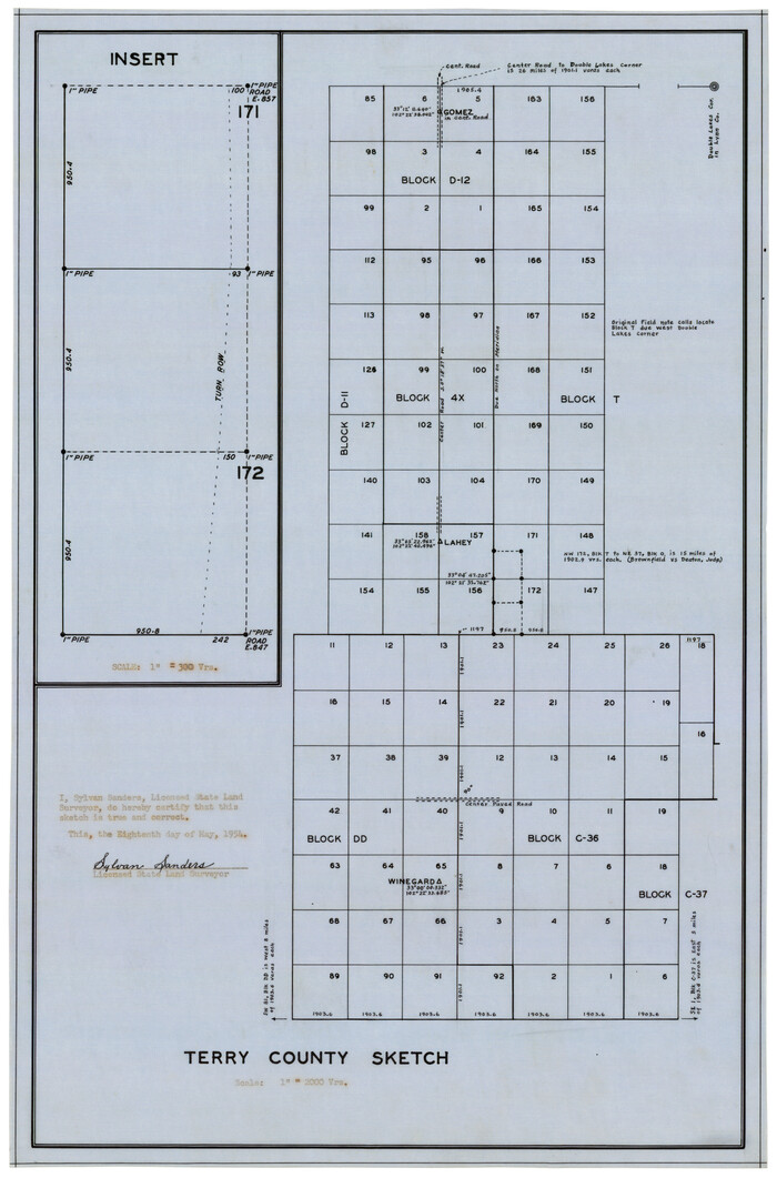 92413, Terry County Sketch, Twichell Survey Records