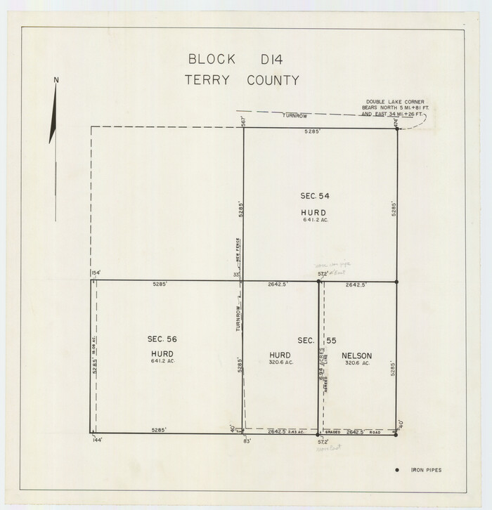 92416, Block D14 Terry County, Twichell Survey Records