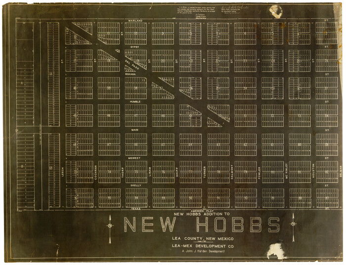 92418, Amended Plat New Hobbs Addition to New Hobbs, Lea County, New Mexico, Twichell Survey Records