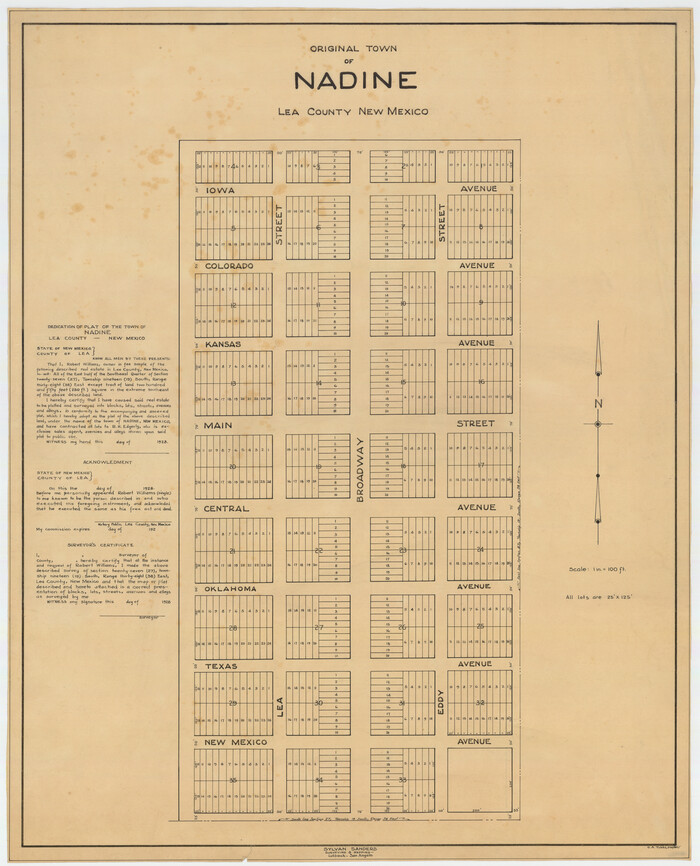 92420, Original Town of Nadine, Lea County, New Mexico, Twichell Survey Records