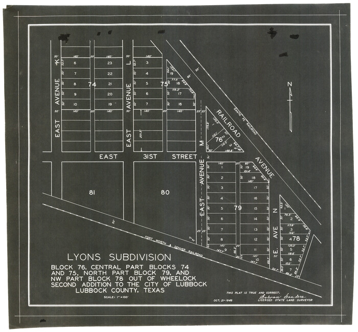 92429, Lyons Subdivision, Twichell Survey Records