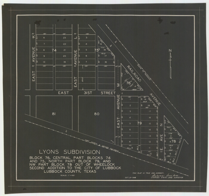 92429, Lyons Subdivision, Twichell Survey Records