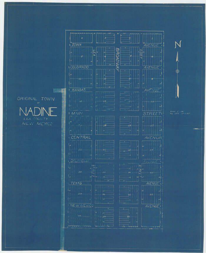 92434, Original Town of Nadine, Lea County, New Mexico, Twichell Survey Records