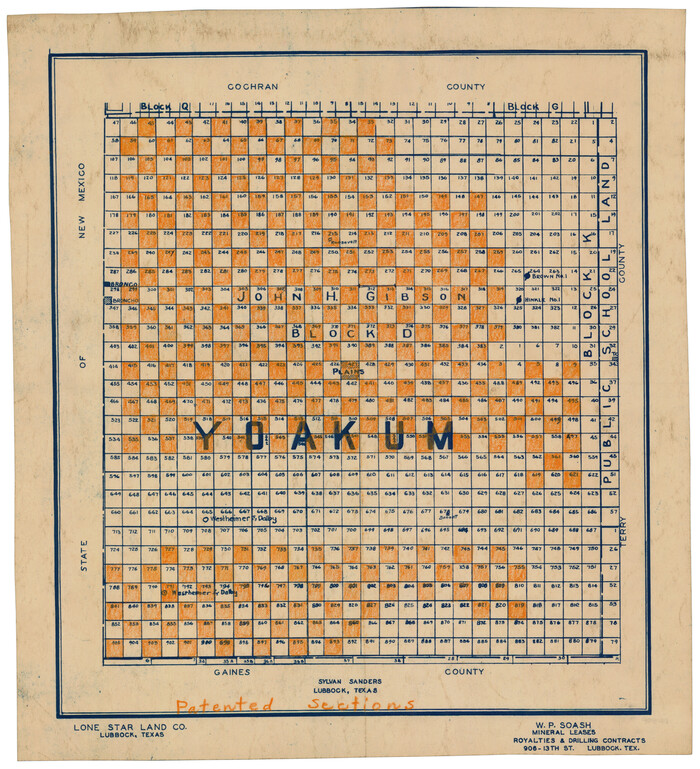 92450, [John H. Gibson Block D Showing Patented Sections], Twichell Survey Records