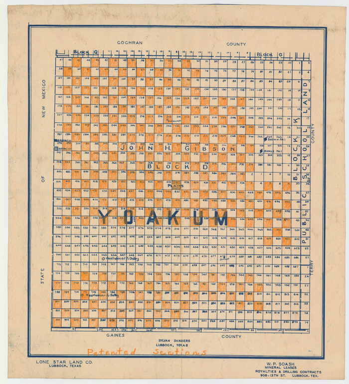 92450, [John H. Gibson Block D Showing Patented Sections], Twichell Survey Records