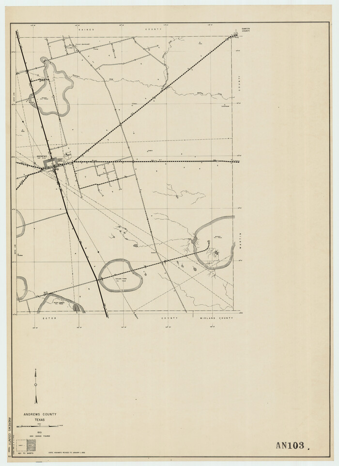 92453, [Andrews County Road Map], Twichell Survey Records