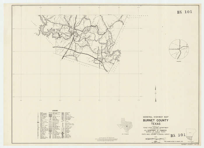 92470, General Highway Map  Burnet County, Texas, Twichell Survey Records