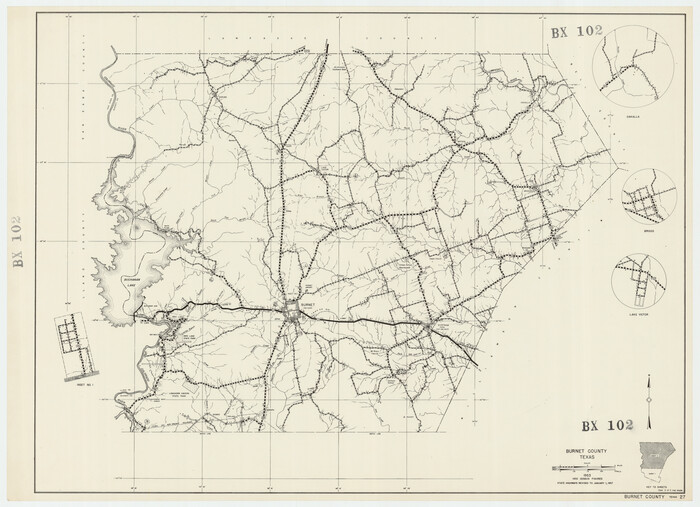 92471, Burnet County Highway Map, Twichell Survey Records