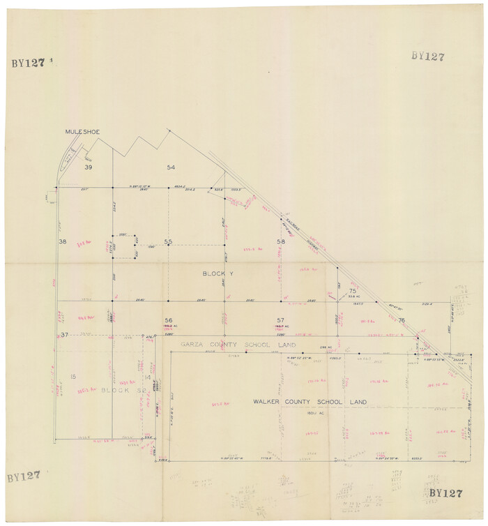 92536, [Block Y, Walker County School Land, and vicinity], Twichell Survey Records