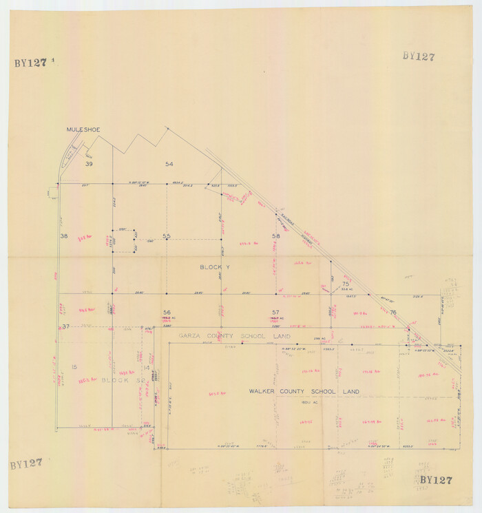 92536, [Block Y, Walker County School Land, and vicinity], Twichell Survey Records