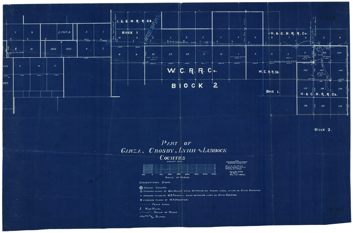 92560, Part of Garza, Crosby, Lynn, and Lubbock Counties, Twichell Survey Records