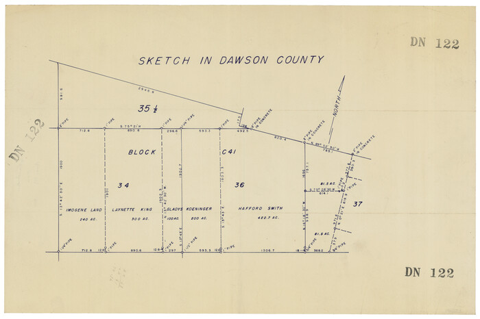 92567, Sketch in Dawson County, Twichell Survey Records