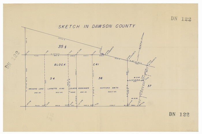 92567, Sketch in Dawson County, Twichell Survey Records