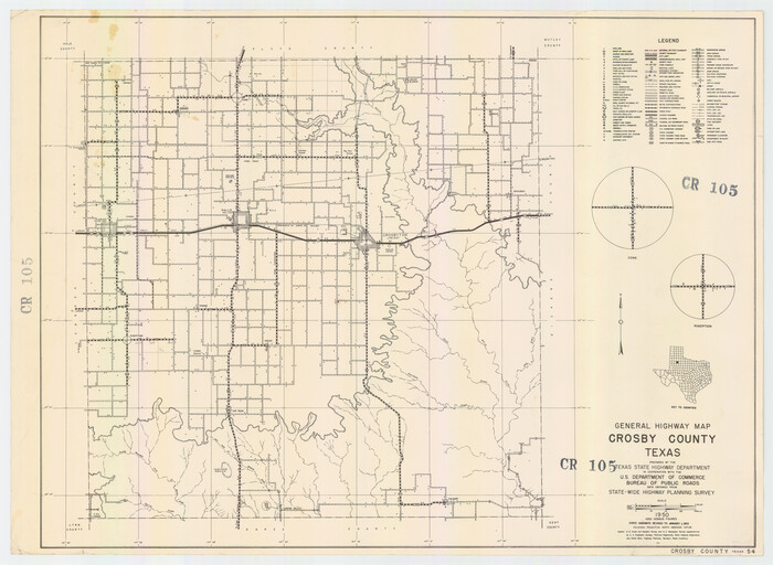 92596, General Highway Map, Crosby County, Texas, Twichell Survey Records
