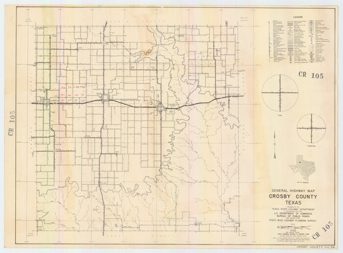 92597, General Highway Map, Crosby County, Texas, Twichell Survey Records