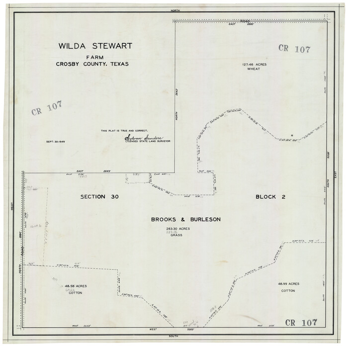 92599, Wilda Stewart Farm, Crosby County, Texas, Twichell Survey Records